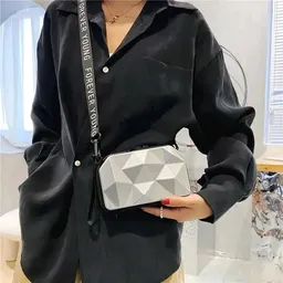 Bolso Bandolera Rígidos Negro O Plata Ndh