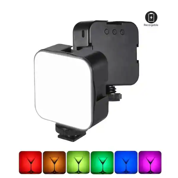 Panel Led Rgb Con Pinza Para Celular | Luz Para Fotos Recargable Ay-83
