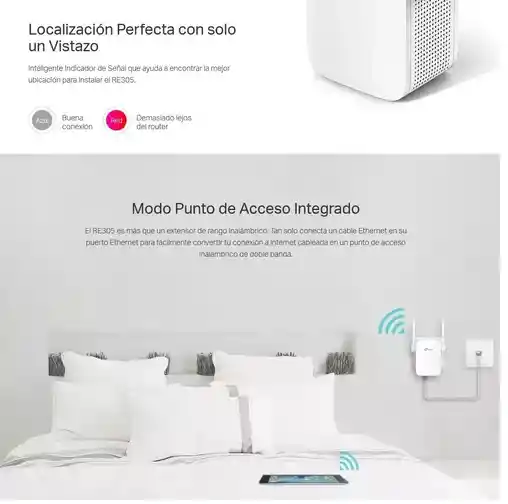 Repetidor Rompemuros Extensor Wifi Ac1200 Re305 Tp-link