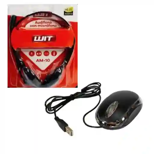 Combo Audifonos Wit + Mouse Optical