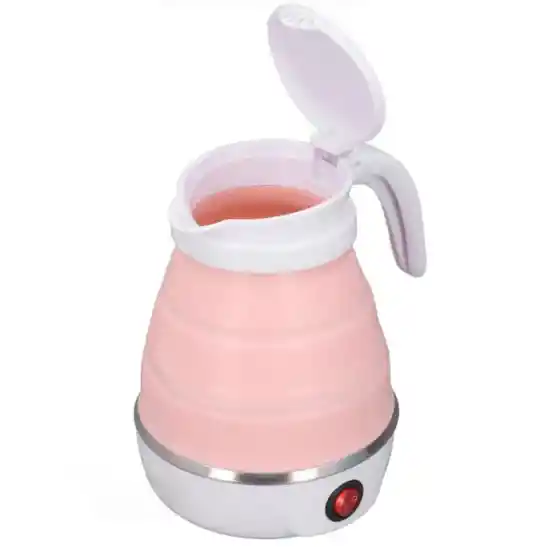 Calentador Hervidor De Agua Plegable Eléctrico Rosado