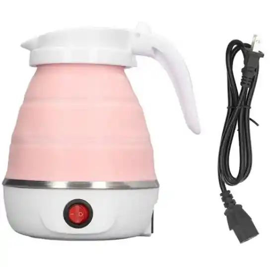 Calentador Hervidor De Agua Plegable Eléctrico Rosado