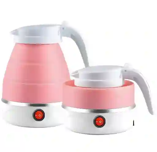 Calentador Hervidor De Agua Plegable Eléctrico Rosado