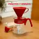 Hario Kit Dripper V60 Rojo Original