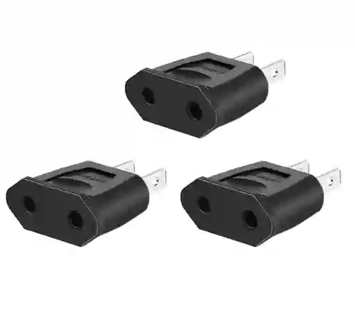 Adaptador Europeo A Americano X3 Convertidor Marranito Enchufe