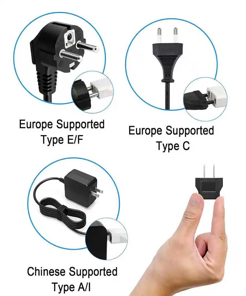 Adaptador Europeo A Americano X3 Convertidor Marranito Enchufe