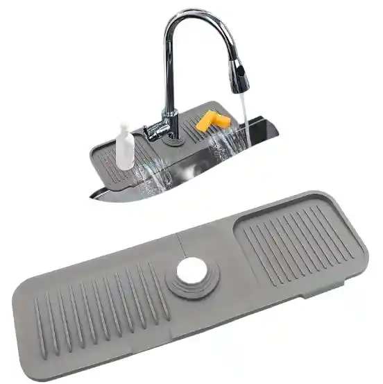 Tapete Protector Contra Salpicaduras Para Cocina Gris
