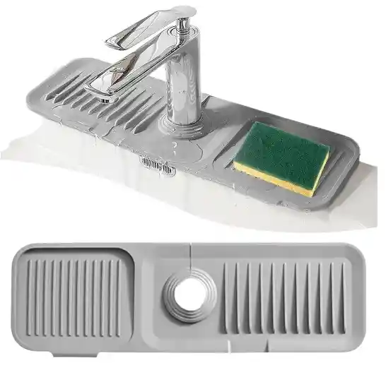 Tapete Protector Contra Salpicaduras Para Cocina Gris