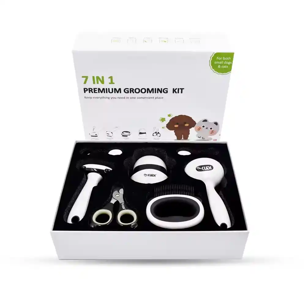 Kit De Cepillos Para Mascotas 7 En 1