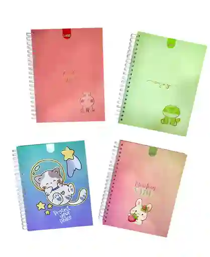 Cuaderno 5 Materias Grande De Mujer Argollado Cuadriculado Lukis Diseños Surtidos