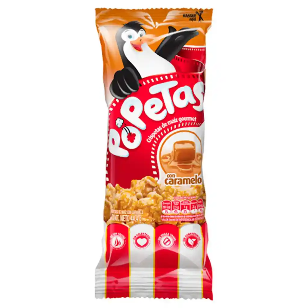 Popetas Caramelo 44,4g X 6 Und