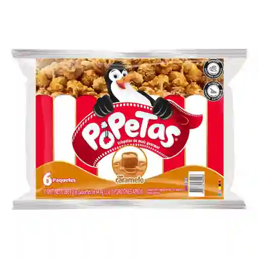 Popetas Caramelo 44,4g X 6 Und
