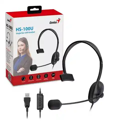 Diadema Genius Hs-100u Usb Monoaural Con Microfono
