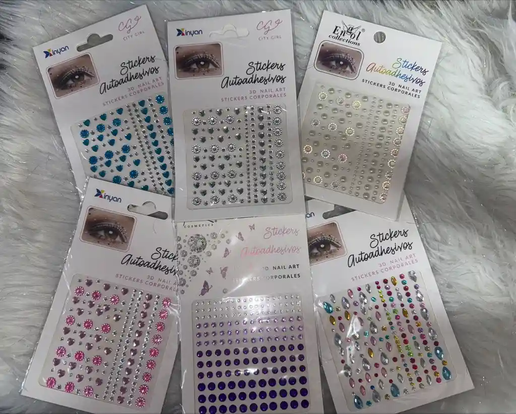 Gemas Adhesivas Ref 317 Pegatinas Para Ojos Rostro Y Cabello