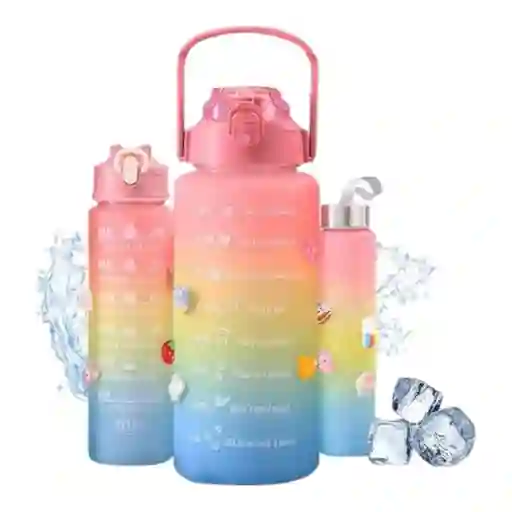 Termo Para Agua Motivacional * 3 Piezas