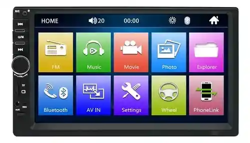 Radio Pantalla 7 Para Auto Con Mirrolink + Cámara De Reversa