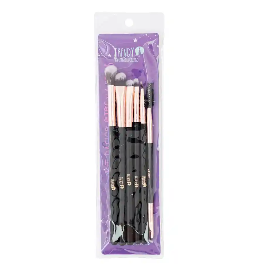 Kit Brocha Trendy Ojos X 6 Generica Bt015