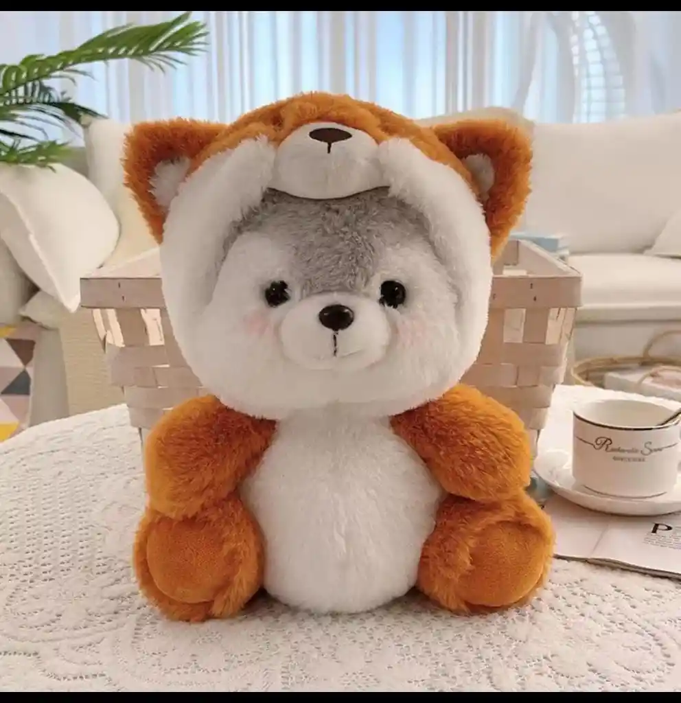 Peluche Lobo Con Pijama De Zorro