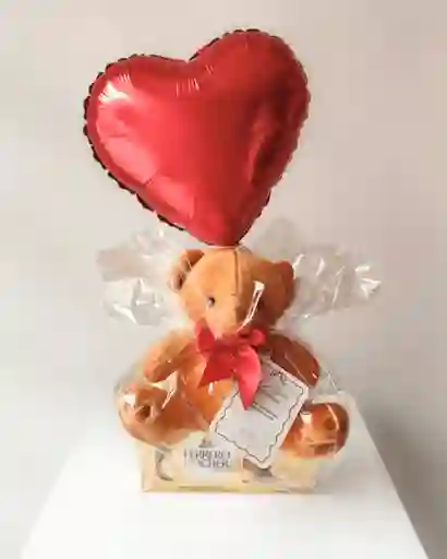 Detalle San Valentín Con Ferrero Y Peluche