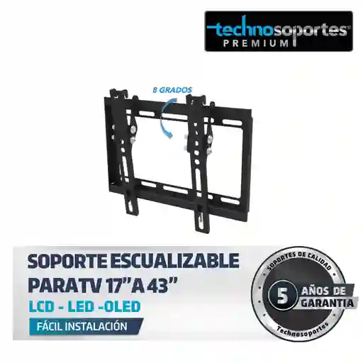 Soporte Escualizable Para Tv 17 ″ A 43″ Lcd / Led +kit De Limpieza Para Dispositivos Electrónicos, Incluye Paño De Microfibra Alta Calidad