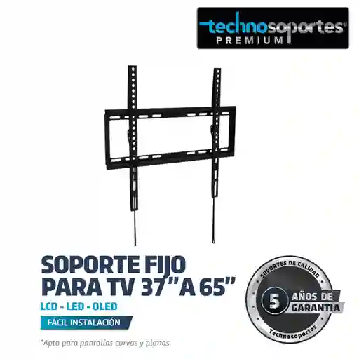 Soporte Fijo Para Tv 37″ A 65″ Lcd / Led +kit De Limpieza Para Dispositivos Electrónicos, Incluye Paño De Microfibra Alta Calidad