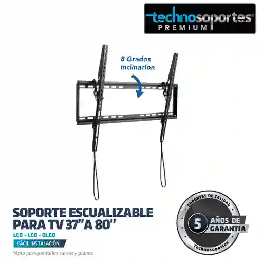 Soporte Escualizable Para Tv 37″ A 80″ Lcd / Led +kit De Limpieza Para Dispositivos Electrónicos, Incluye Paño De Microfibra Alta Calidad