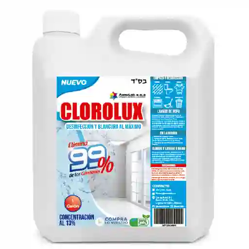 Blanqueador Clorolux Concentración 13% X 3.8l