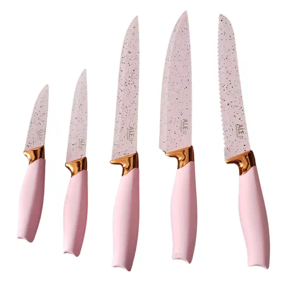 Set De Cuchillos Base Giratoria De Pinguina