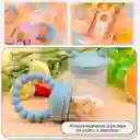 Chupa Para Frutas Color Arena Con Agarradera Rascaencias, Hecha En Silicona 100% Libre De Bpa, Ideal Para Acompañar La Alimentación Complementaria, Para Fruta Picada O Papilla