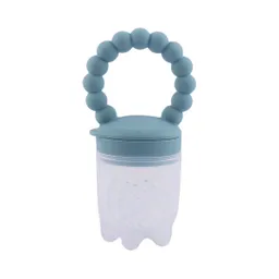 Chupa Para Frutas Color Azul Con Agarradera Rascaencias, Hecha En Silicona 100% Libre De Bpa, Ideal Para Acompañar La Alimentación Complementaria, Para Fruta Picada O Papilla