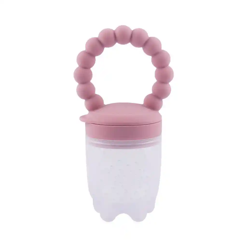 Chupa Para Frutas Color Lila Con Agarradera Rascaencias, Hecha En Silicona 100% Libre De Bpa, Ideal Para Acompañar La Alimentación Complementaria, Para Fruta Picada O Papilla