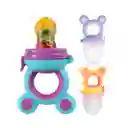 Chupa Para Frutas Color Amarilla Con Diseño De Orejitas, 100% Libre De Bpa, Ideal Para Alimentación Complementaria, Hecha En Silicona Suave, Colores Vibrantes, Con Seguro Antiderrame - Onlybaby