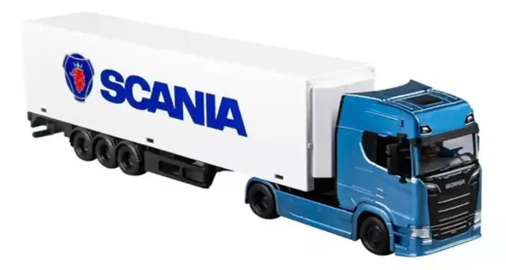 Camión A Escala Con Trailer Escala 1/43 Scania Bburago Original