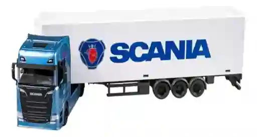 Camión A Escala Con Trailer Escala 1/43 Scania Bburago Original