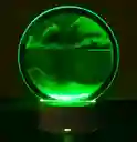 Reloj De Arena Verde Decorativo Con Luz Adorno Casa Mesa Relajante