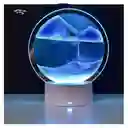 Reloj De Arena Azul Decorativo Con Luz Adorno Casa Mesa Relajante