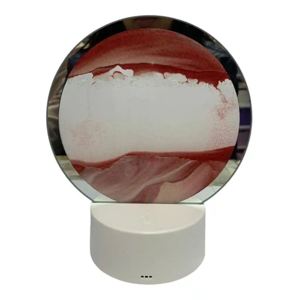 Reloj De Arena Rojo Decorativo Con Luz Adorno Casa Mesa Relajante