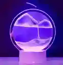 Reloj De Arena Lila Decorativo Con Luz Adorno Casa Mesa Relajante