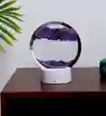Reloj De Arena Lila Decorativo Con Luz Adorno Casa Mesa Relajante