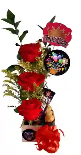 Cajita De Rosas San Valentín Con Ferreros