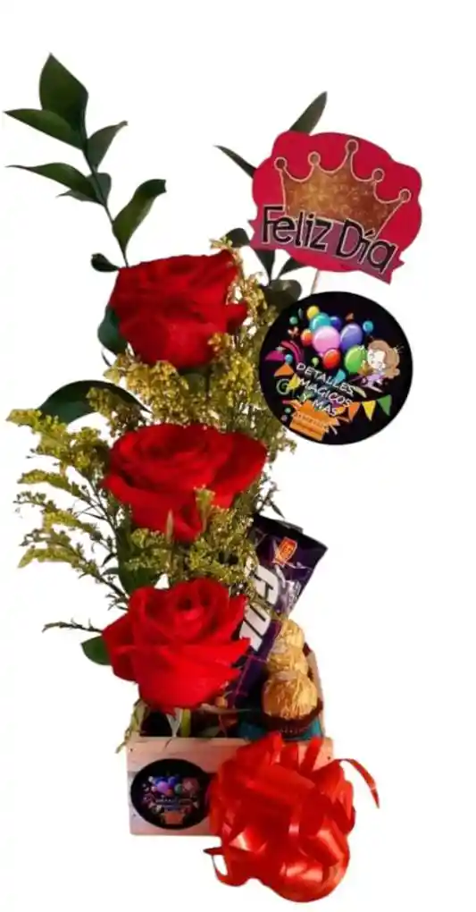 Cajita De Rosas San Valentín Con Ferreros