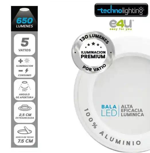 Bala Led 650lm 5w Lfresca Blanca