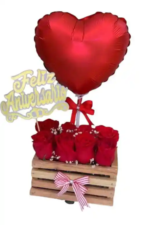 Caja De Rosas San Valentín