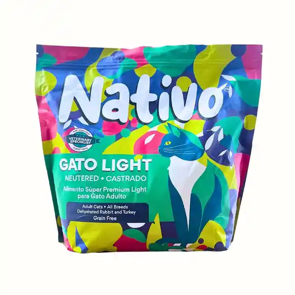 Alimento Nativo Light Conejo / Pavo Kanu Pet Para Gato Castrado