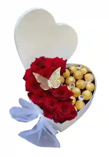 Corazón De Rosas Y Chocolates Dia De La Mujer