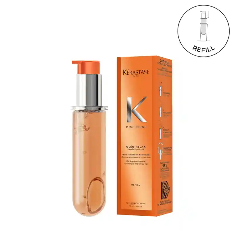 Repuesto Aceite Disciplinante Anti Encrespamiento Para Cabellos Rebeldes Kérastase L´huile Oleo Relax Discipline 75ml