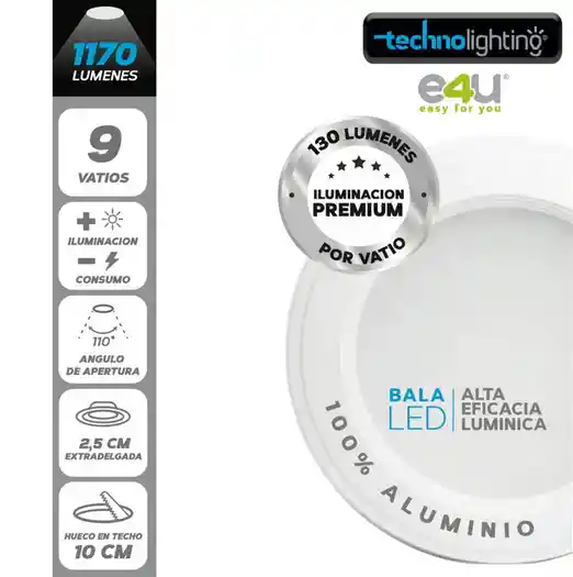 Bala Led 1170lm 9w Lfria Blanca