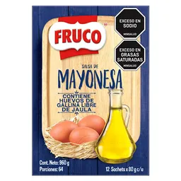 Mayonesa Fruco 960g 12 Sachets