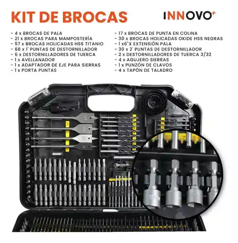 Puntas Brocas Para Taladro Estuche 246 Pz Profesional