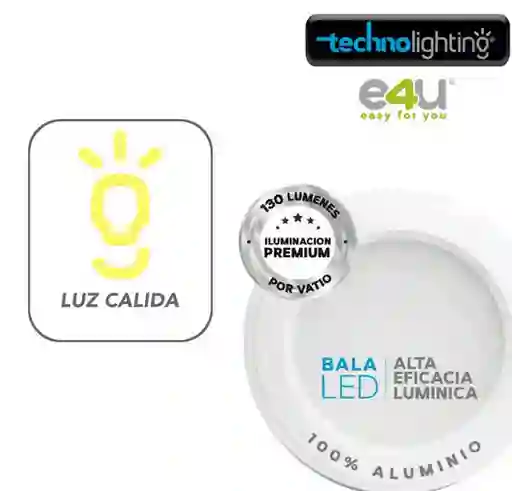 Bala Led 1170lm 9w Lcalida Blanca